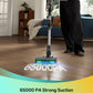 Person using a vacuum cleaner with 65000 PA suction in a living room.