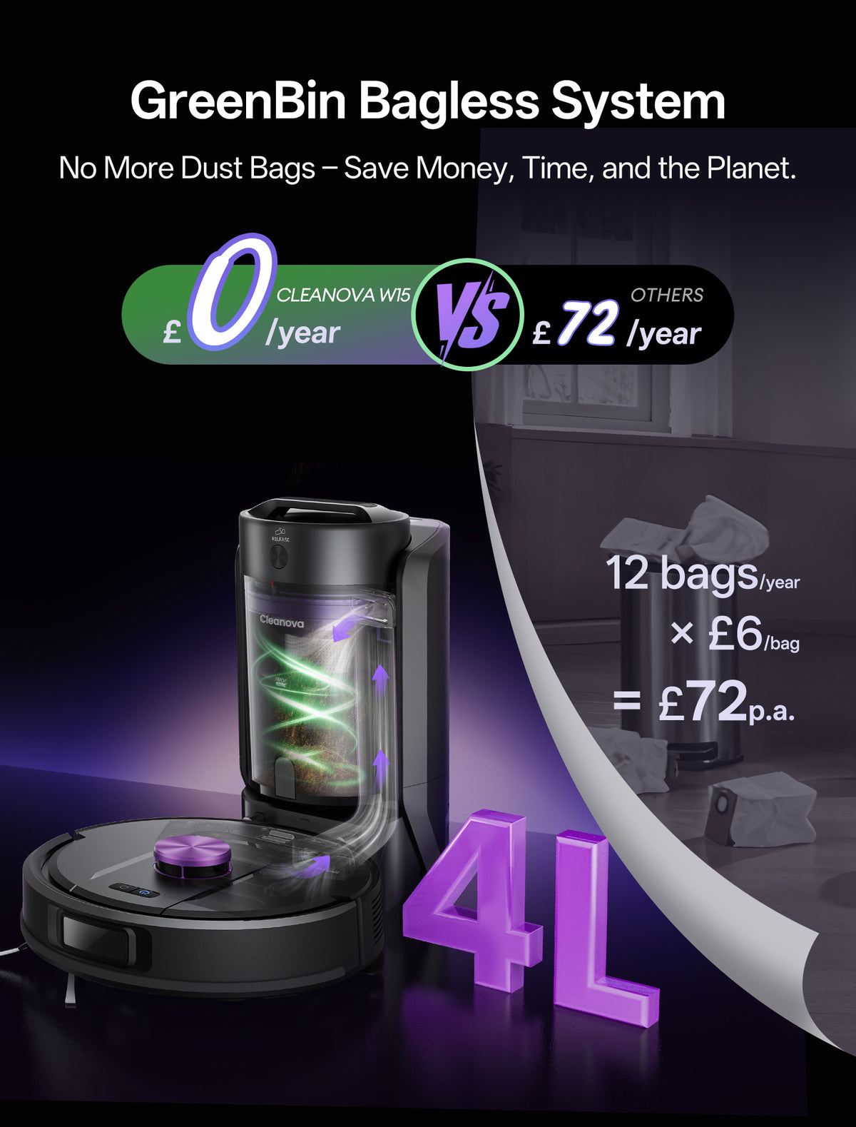 Cleanova Ii Vactidy & Vexilar | Cleanova W15 Robot Vacuum Cleaner