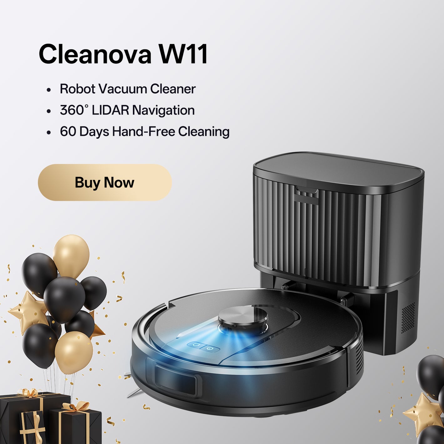 Vactidy & Vexilar | Cleanova W11 Robot Vacuum Cleaner